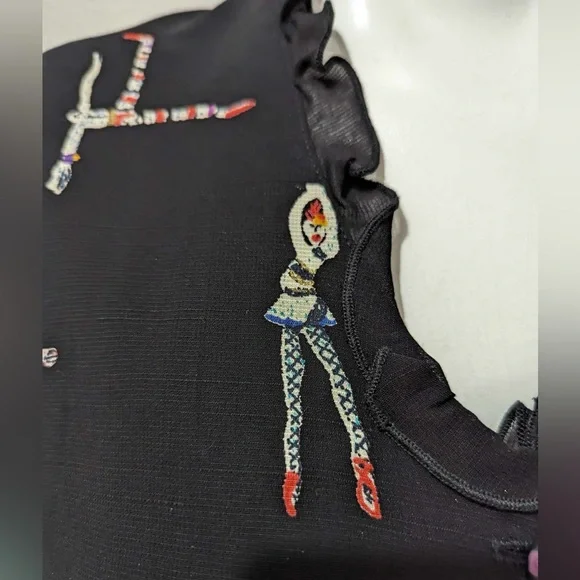 Super artsy unusual vintage top - Picture 3 of 7